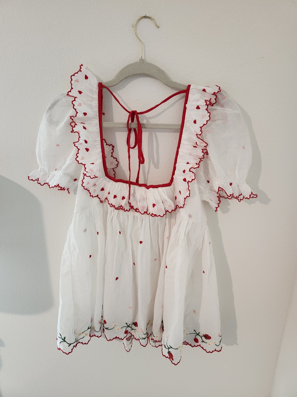 Kimchi Strawberry Babydoll Top - Picture 7 of 8